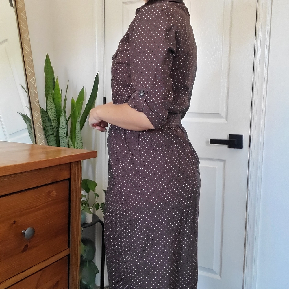 Polka Dot Button Up Dress - Picture 3 of 5